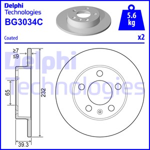 Тормозной диск BREMBO арт. BG3034C