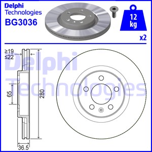 Тормозной диск CHAMPION арт. BG3036