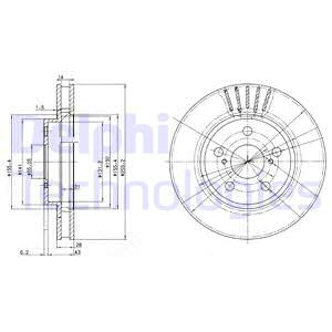 Тормозной диск передний BOSCH арт. BG3187