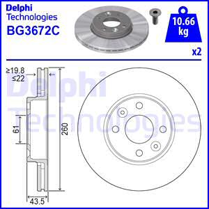 Тормозной диск передний FEBI BILSTEIN арт. BG3762