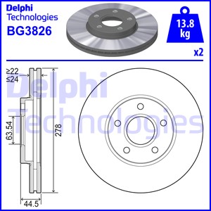 Тормозной диск BREMBO арт. BG3826