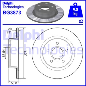 Гальмівний диск BOSCH арт. BG3873
