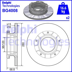 Гальмівний диск BOSCH арт. BG4008