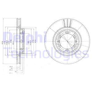 Тормозной диск DELPHI BG4132