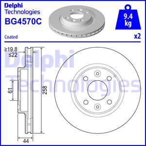 Тормозной диск FEBI BILSTEIN арт. BG4570C