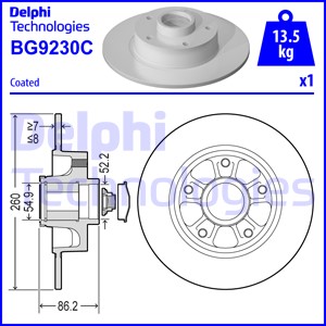Гальмівний диск з підшипником  арт. BG9230RSC
