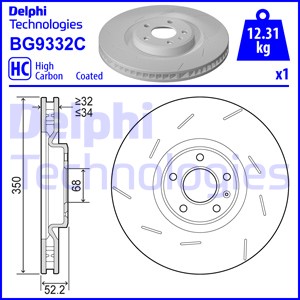 Тормозной диск BOSCH арт. BG9332C