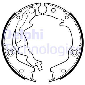 Колодки тормозные барабанные DELPHI LS2017