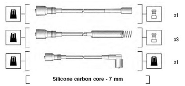 Провід запалювання Opel Kadett 2.0i 86-93 (к-кт) (MSK680) BOSCH арт. 941125280680