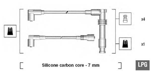 Комплект проводов зажигания MAGNETI MARELLI 941125290681