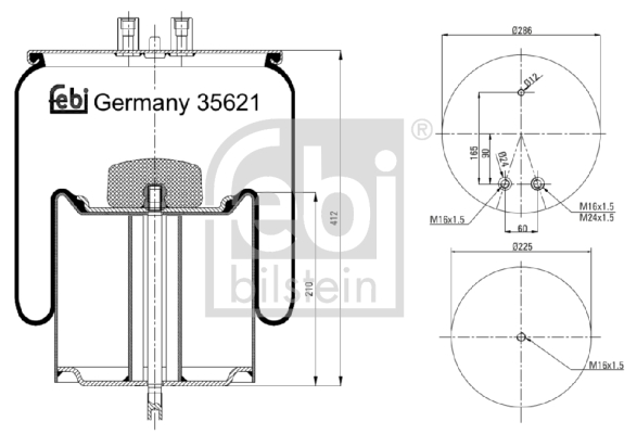 Пневмоподушка FEBI BILSTEIN 35621