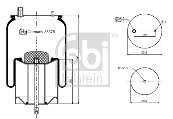 Пневмоподушка FEBI BILSTEIN 35675
