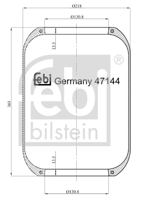 Кожух пневматической рессоры FEBI BILSTEIN 47144