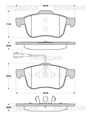 Тормозные колодки дисковые BREMBO арт. 811012017