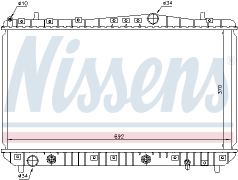 Радиатор охлаждения двигателя NISSENS 61634