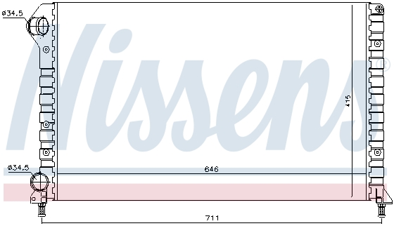 Радиатор охлаждения двигателя NISSENS 61766