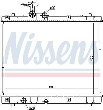 Радиатор охлаждения двигателя NISSENS 641758