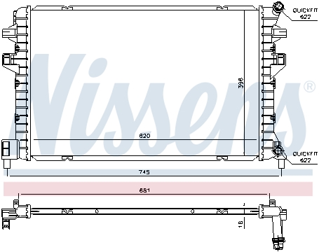 Радиатор двигателя AVA QUALITY COOLING арт. 65306