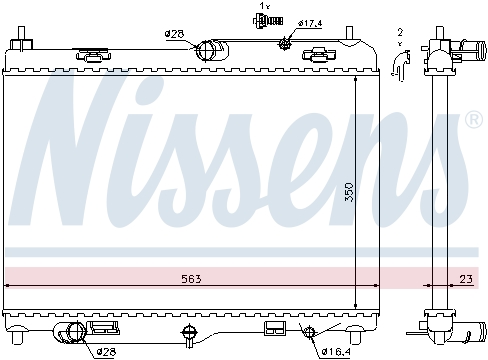 Радіатор охолоджування NISSENS NI 69234