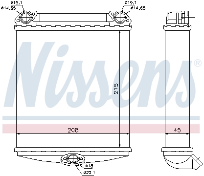 Радиатор печки NISSENS 72001