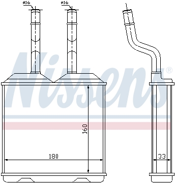 Радиатор печки THERMOTEC арт. 72634