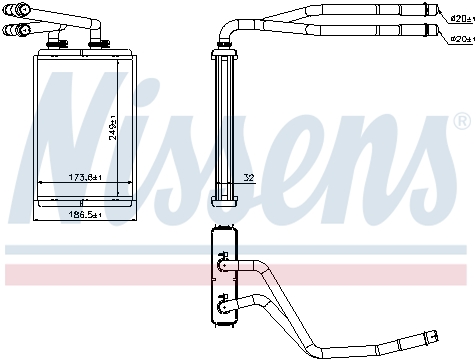 Радиатор печки AVA QUALITY COOLING арт. 73990