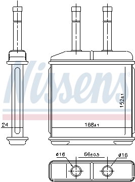 Радиатор печки THERMOTEC арт. 76506