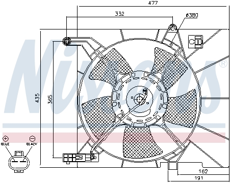 Вентилятор охлаждения двигателя NRF арт. 85063