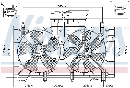 Вентилятор охлаждения двигателя AVA QUALITY COOLING арт. 85221
