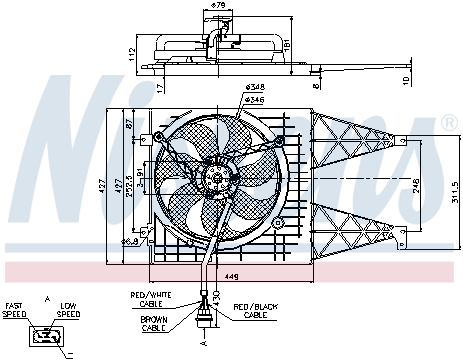 Вентилятор охлаждения двигателя NRF арт. 85249