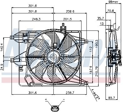 Вентилятор охлаждения двигателя NRF арт. 85252