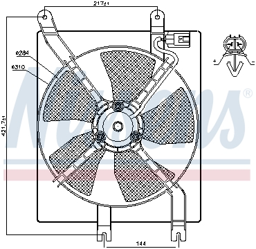 Вентилятор охлаждения двигателя  арт. 85356