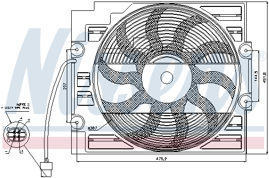 Вентилятор охлаждения двигателя  арт. 85421