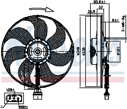 Вентилятор охлаждения двигателя AVA QUALITY COOLING арт. 85544