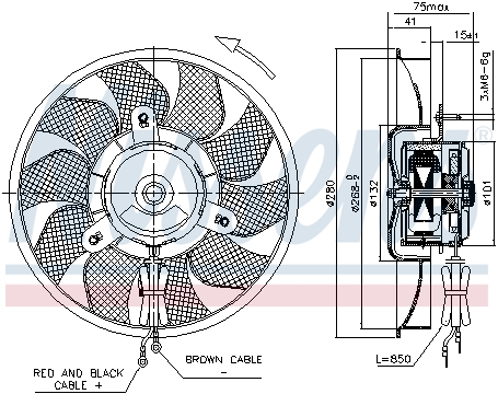 Вентилятор охлаждения двигателя NRF арт. 85548