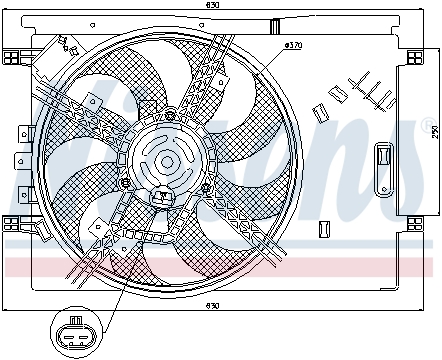 Вентилятор охлаждения двигателя MAHLE арт. 85564