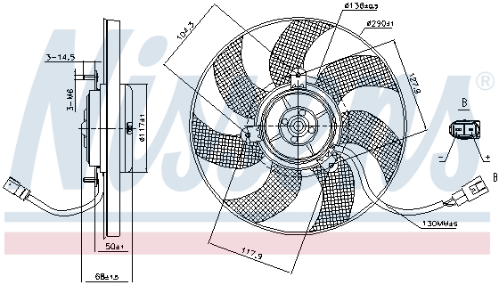 Вентилятор охлаждения двигателя MEYLE арт. 85680