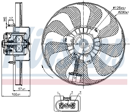 Вентилятор охлаждения двигателя NRF арт. 85684