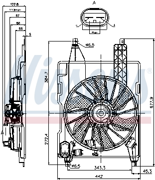 Вентилятор охлаждения двигателя VAN WEZEL арт. 85706