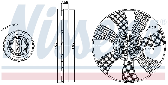 Вискомуфта вентилятора радиатора NRF арт. 86220