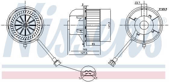 Вентилятор салона NISSENS 87155
