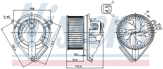 Вентилятор салона THERMOTEC арт. 87156