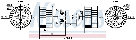 Вентилятор салона NISSENS 87193