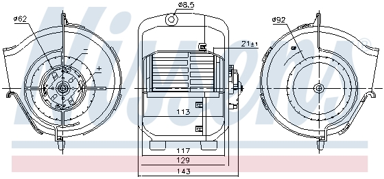 Вентилятор салона NISSENS 87768