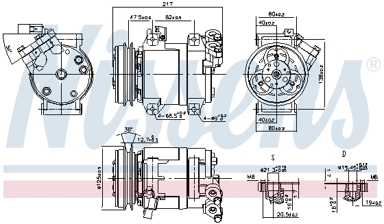 Компрессор кондиционера NISSENS 890064
