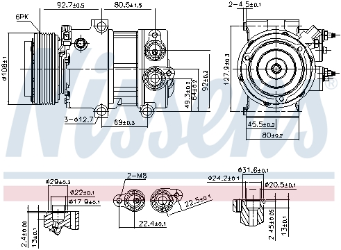 Компрессор кондиционера DELPHI арт. 890179