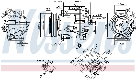 Компресор кондиціонера NISSENS 890264