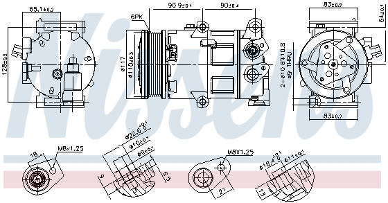 Компрессор кондиционера NISSENS 890418