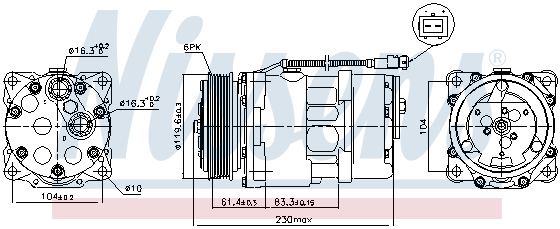 Компрессор кондиционера MAHLE арт. 89055