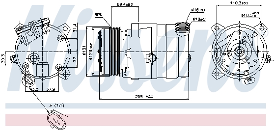 Компрессор кондиционера THERMOTEC арт. 89062